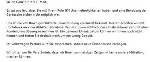 Vw-antwort