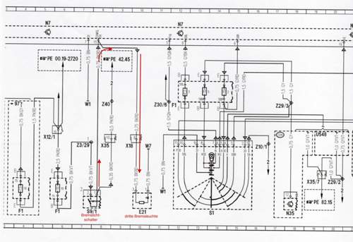 Excerpt from R129 wiring diagram