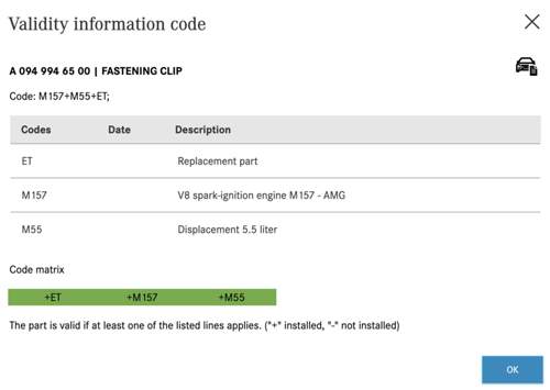 Partsportal screenshot