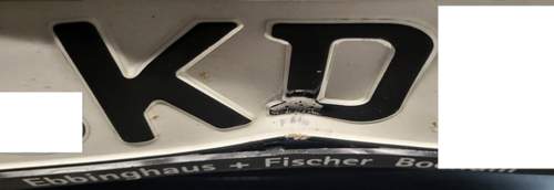 Nummernschild Beule Ansicht 2