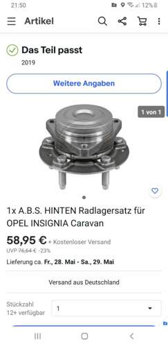 Lager hinten