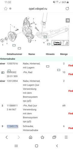 Achse hinten
