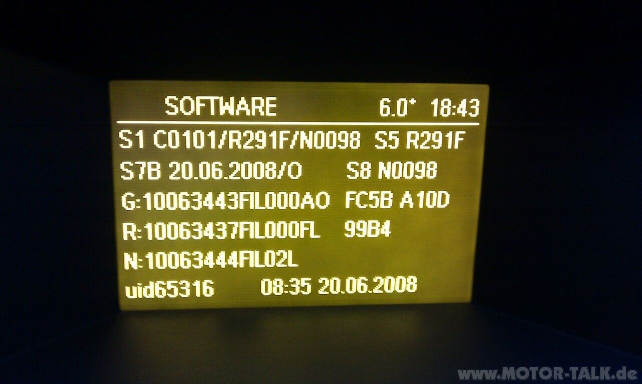 Radio Update Software 10/2007 ( CD 70 NAVI )