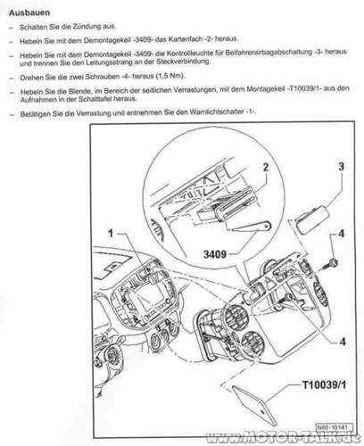 Ausbau-radio-blende-golf-plus-1