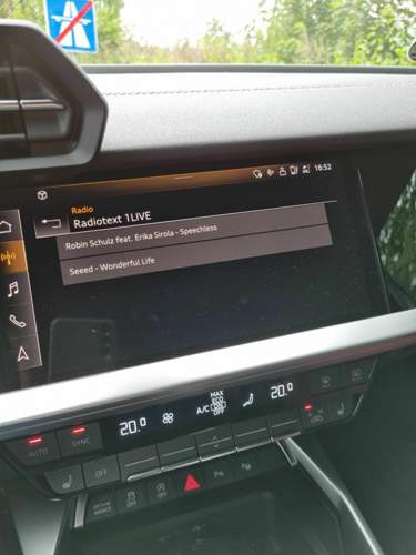 Radiotext im Untermenü da