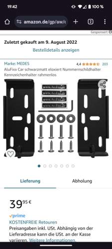 Kennzeichenhalterung