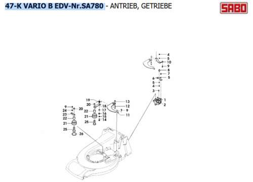 Ersatzteile vom Sabo 47-K Vario-B