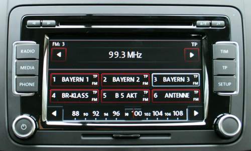 Darstellung im Radio-Modus