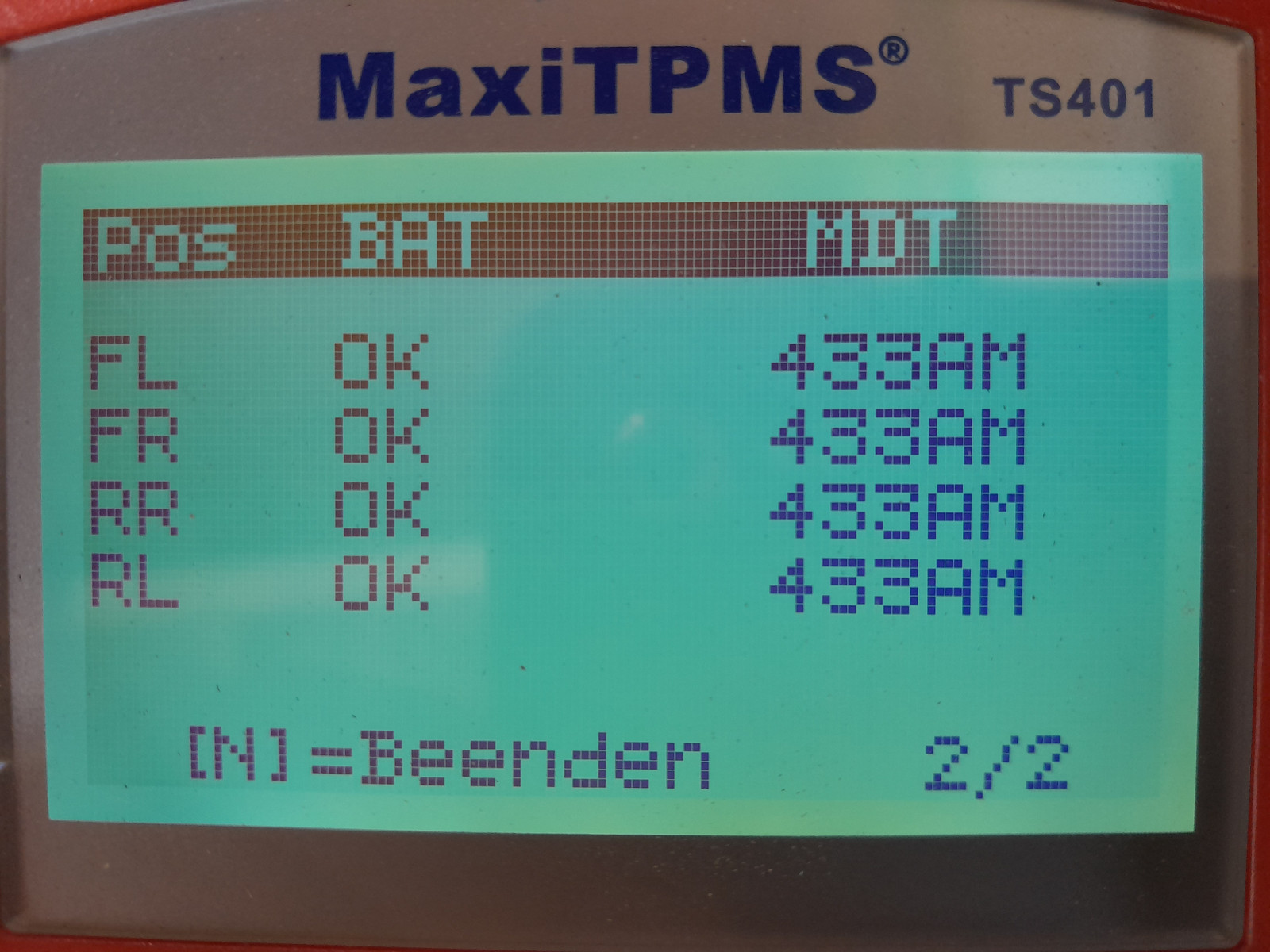 RDKS Sensoren spinnen