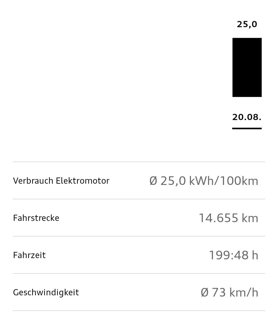 Realer Verbrauch (Q8) e-tron
