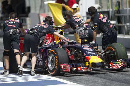 Beim Europa-Auftakt der Formel 1 belegten die beiden Red-Bull-Fahrer die Plätze acht und zehn