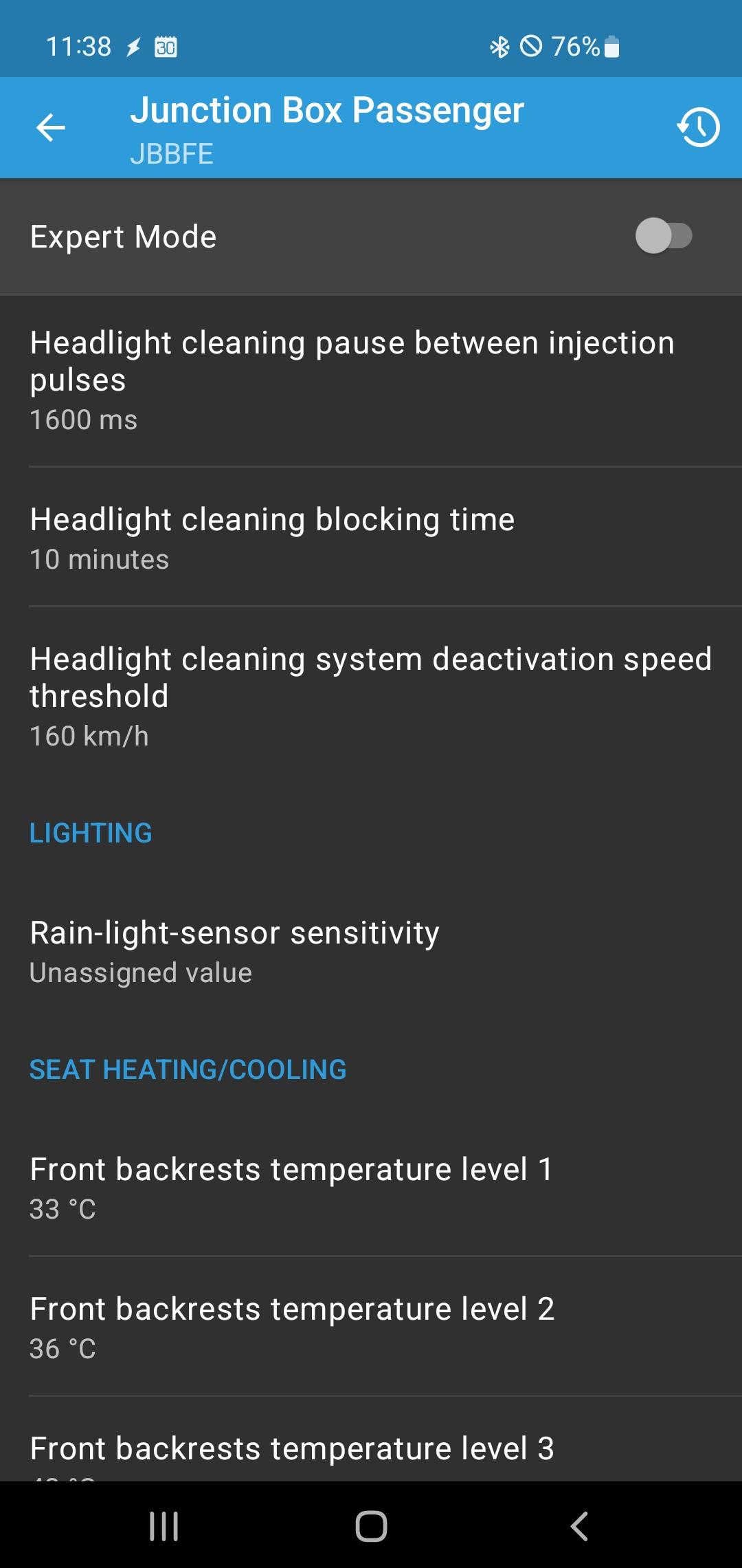 Regen-Licht-Sensor Codierung