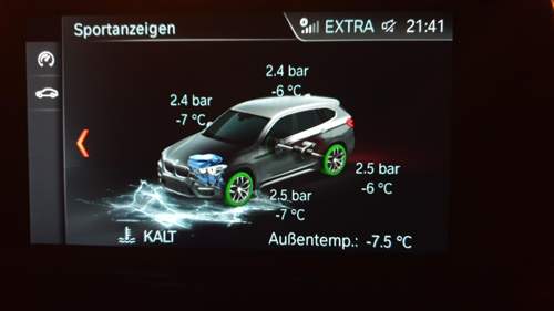 Reifendruck und -temperatur zusammen