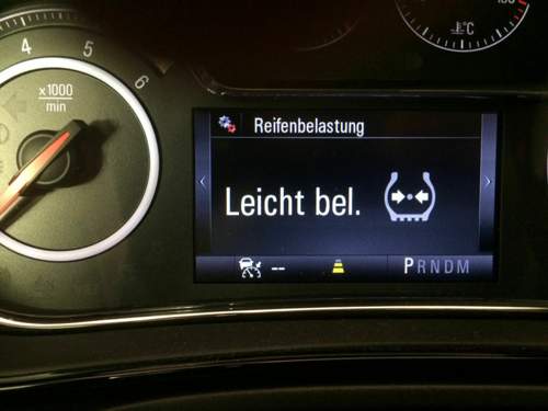 Menü punkt: Reifenbelastung