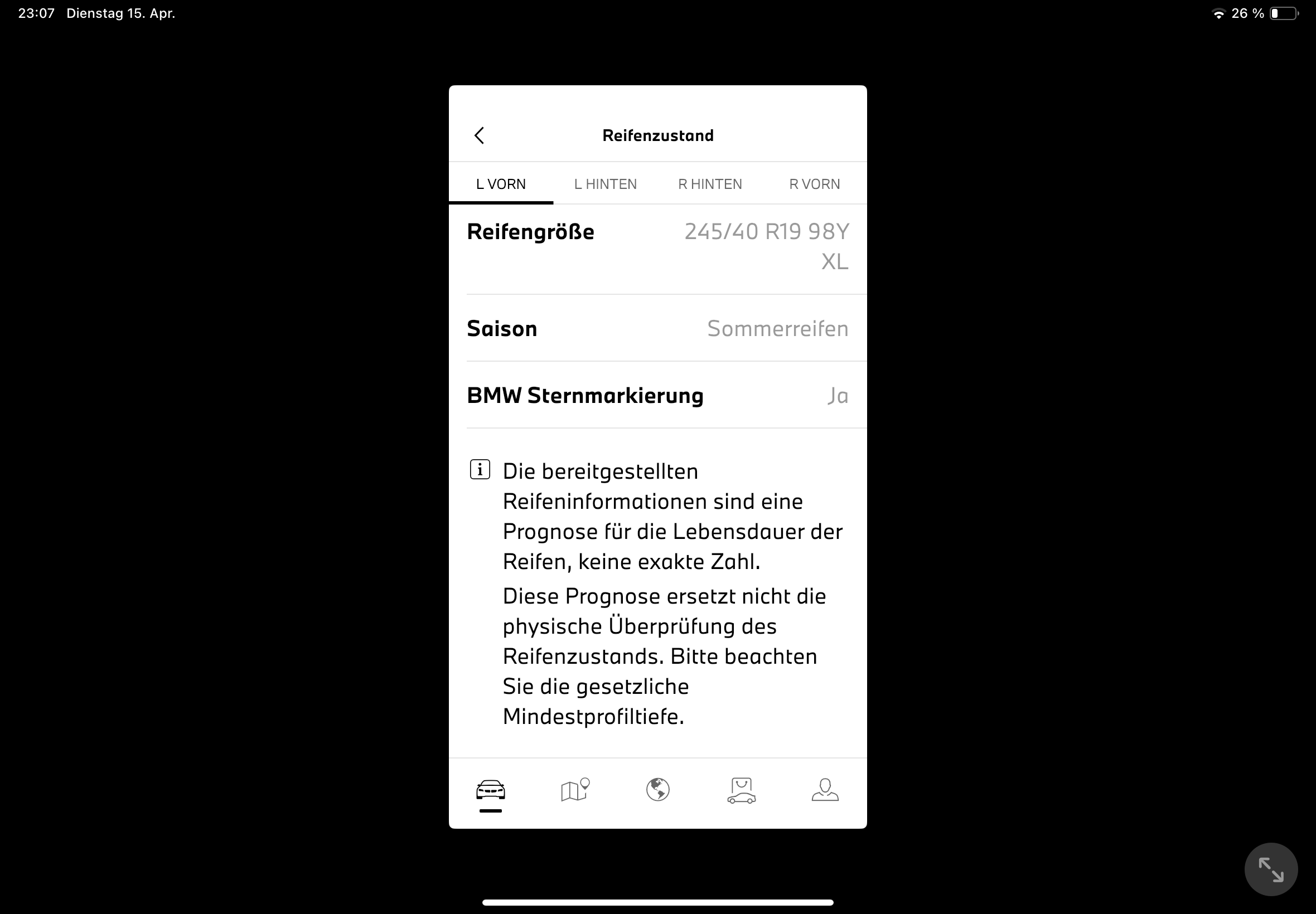 Reifenverschleissanzeige trotz 6mm Profil?