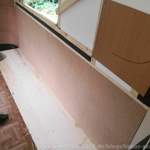 Erster Teil der neuen Innenwand