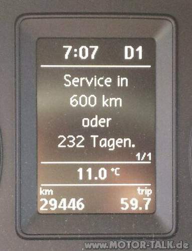 Touran Serviceintervall