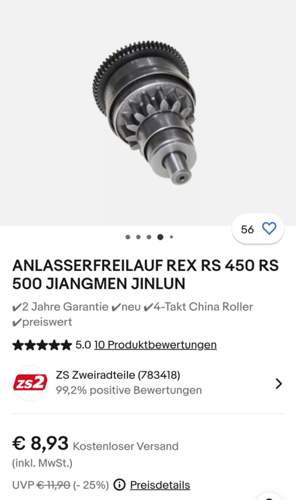 Anlasserfreilauf