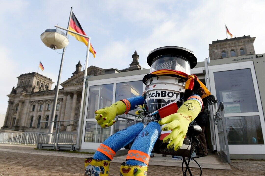 Der Hitchbot in Berlin