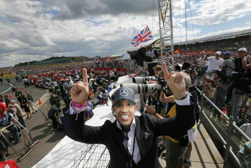 Beim Rennen in Silverstone war die Unterstützung für Lewis Hamilton groß