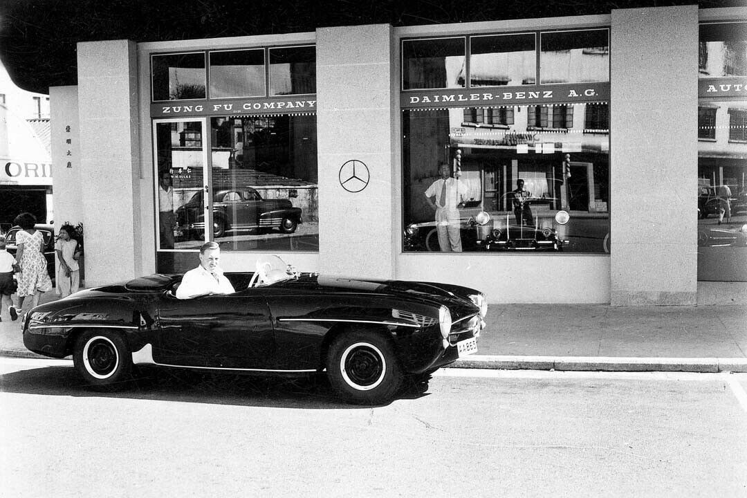 Der Mercedes 190 SL mit Douglas Steane Sieger
