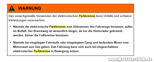 Parkbremse