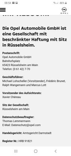 Impressum opel.de