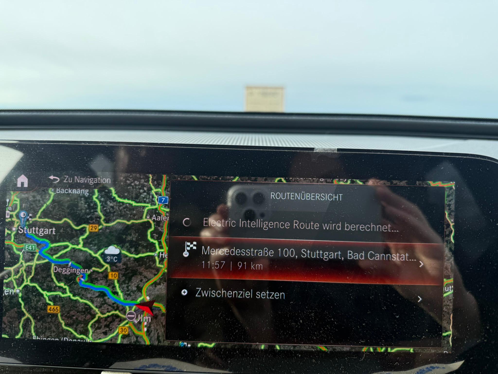Route mit elektrischer Intelligenz funktioniert nicht