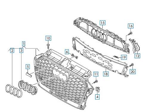 Audi-rs3-grill-teile