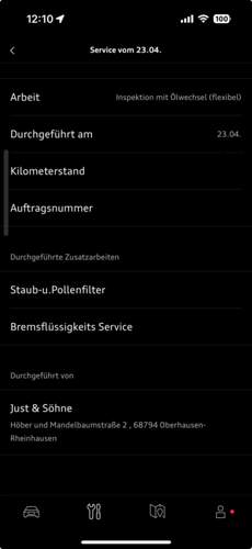 Servicenachweis