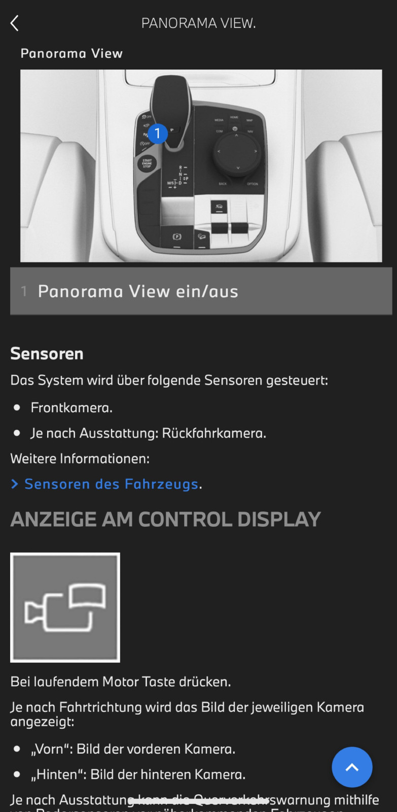 Rückfahrkamera - automatischer Start PDC im Automatikmodus