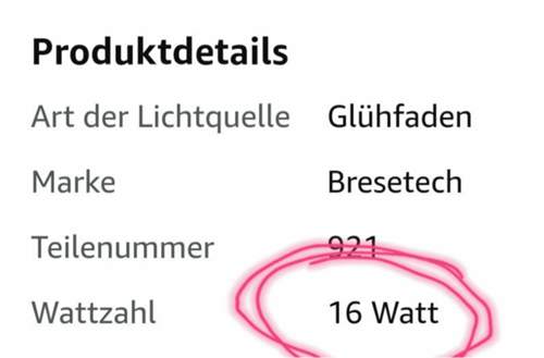 16 Watt!