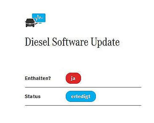 Update erhalten