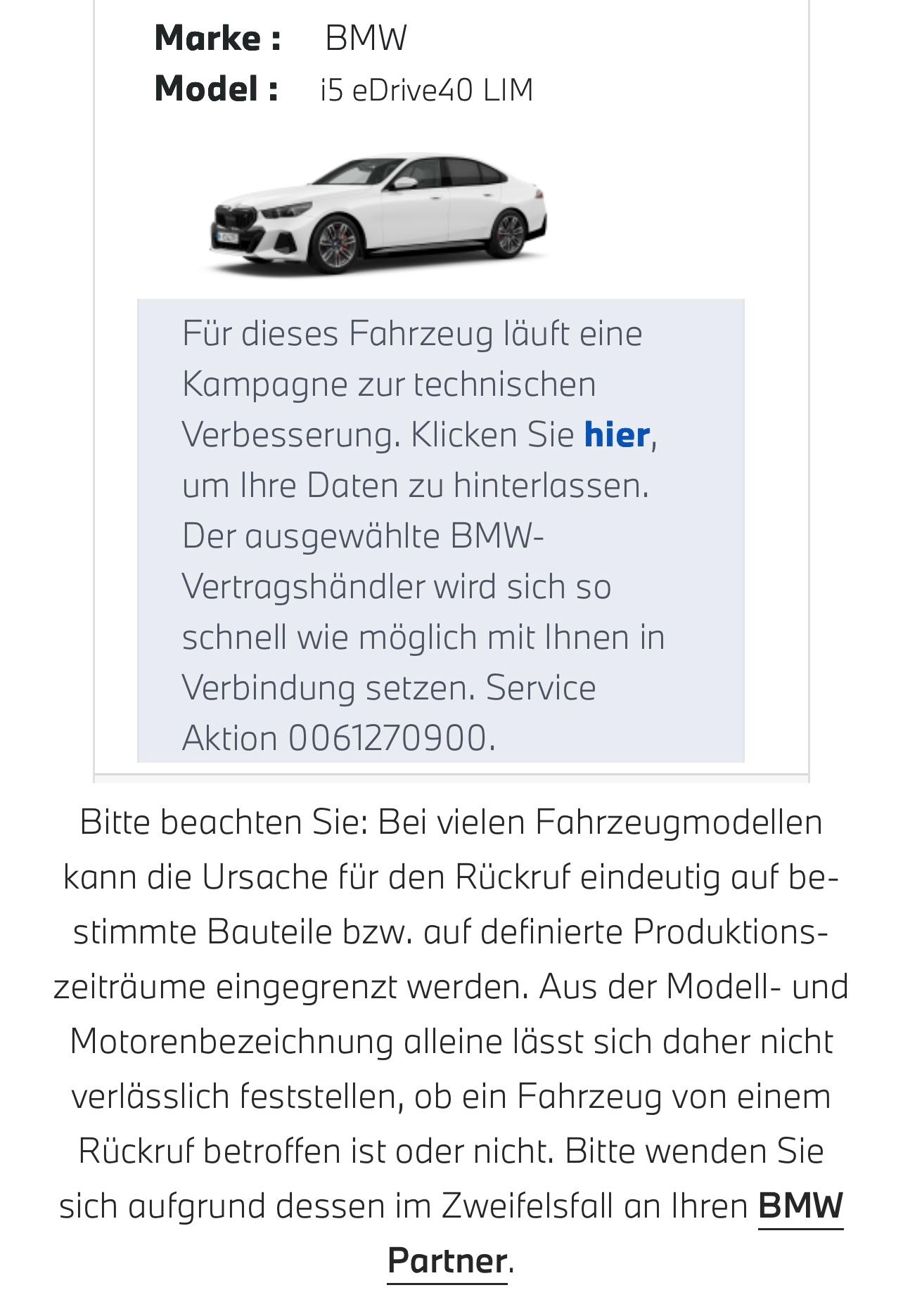 Rückrufaktion