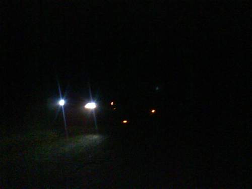 Powerflare bei Nacht