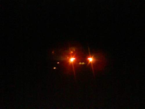 Powerflare bei Nacht