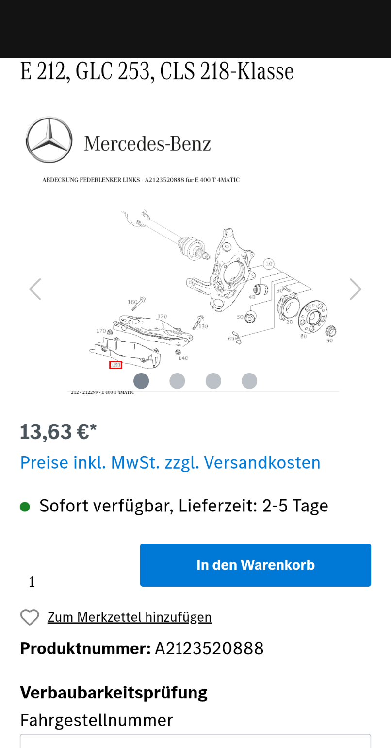 S212 Austausch defekter Luftfeder, Federbalg scheitert, Federbalg sitzt unten fest
