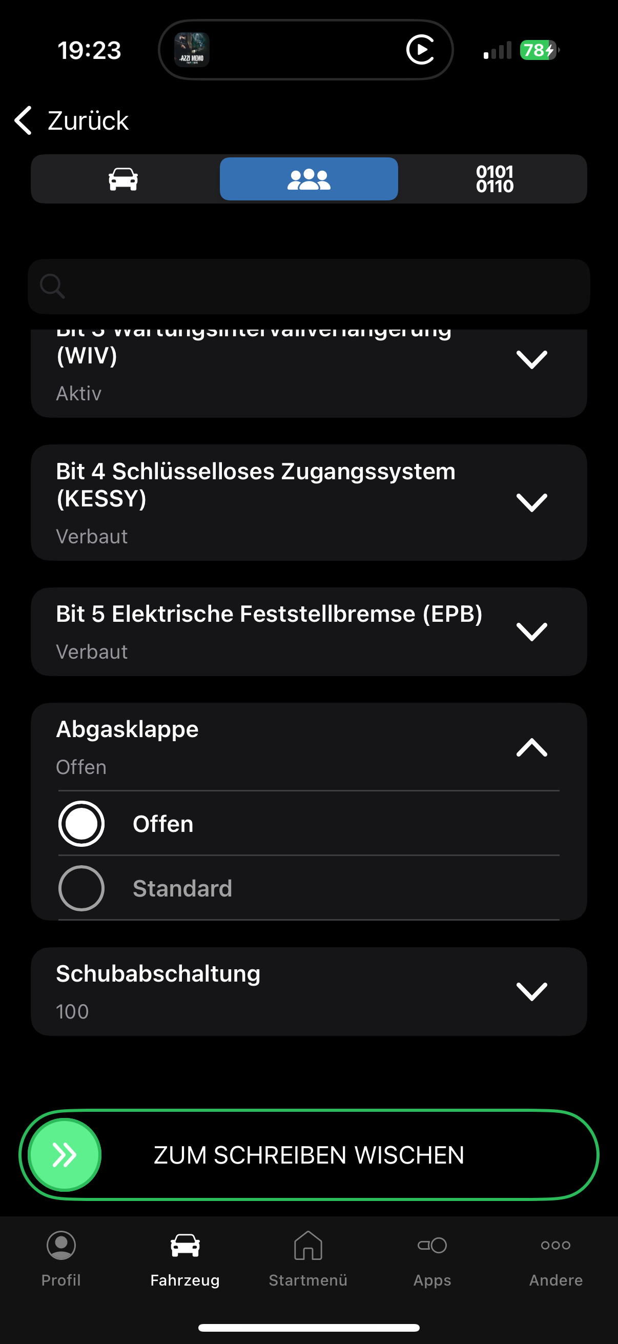 S3: Klappe trotz OBD Codierung zu?