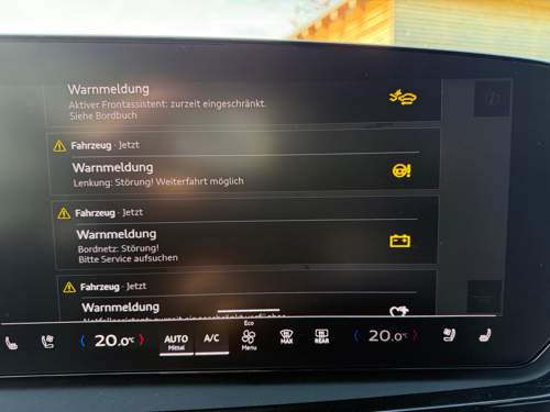 Audi S5 Warnmeldung