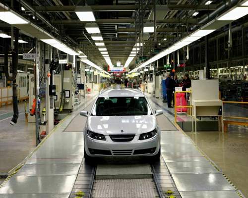 Saab 9-5 Sport Combi Produktion