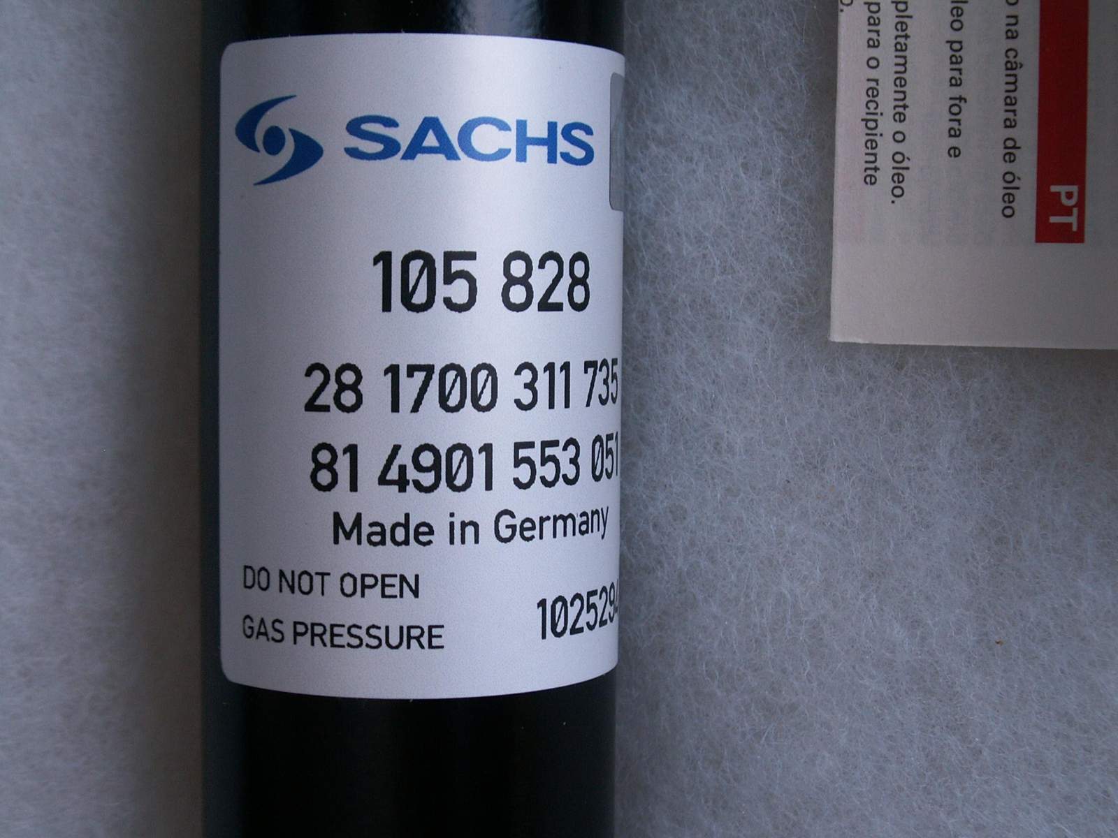 SACHS 105 828 Gasdruck-Stoßdämpfer – Hinterachse Für Volvo V70 I & 850 – Sicherheit & Komfort SACHS 105 828 Gasdruck-Stoßdämpfer – Hinterachse Für Volvo V70 I & 850 – Sicherheit & Komfort