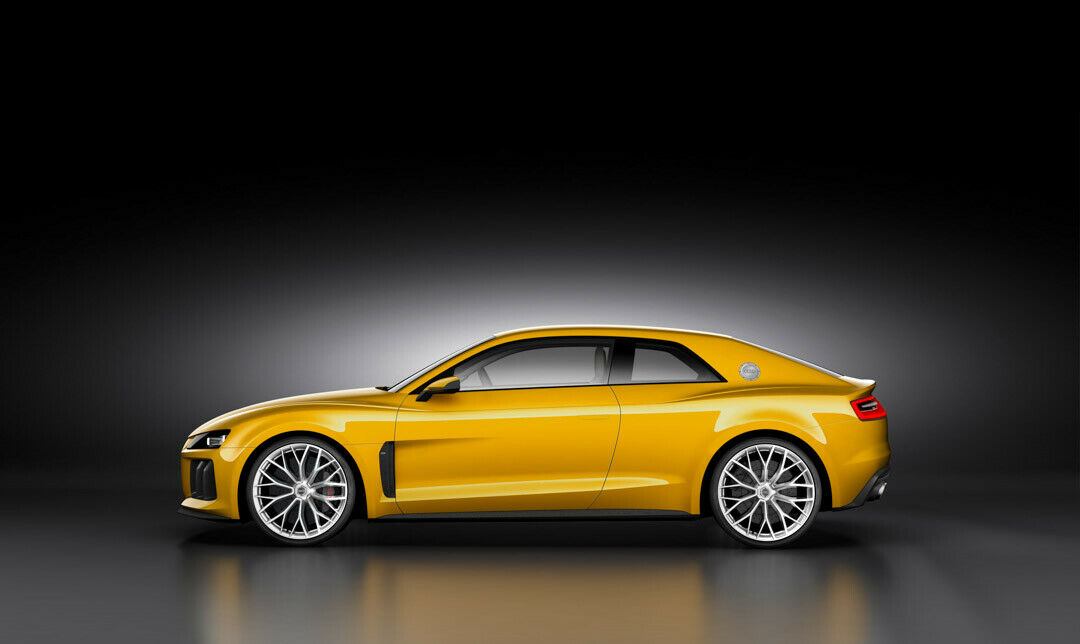 Die Quattro-Studie ist kürzer als ein A5 und trägt viele Design-Details des Ur-Quattro