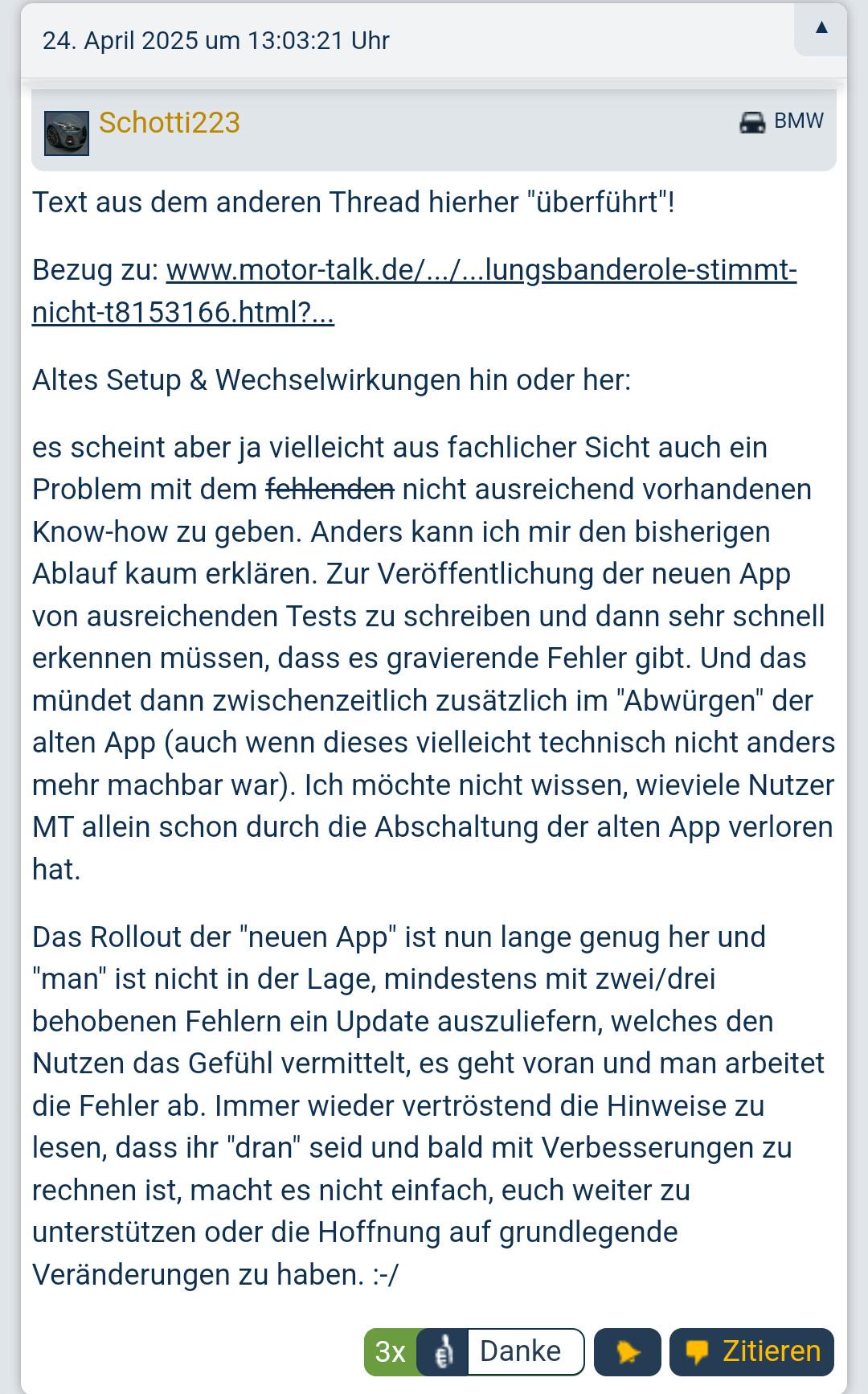 Sammel-Thread: Neue App (iOS & Android) - Feedback & Bugs