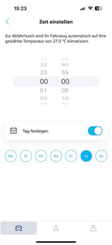 Abfahrtzeit VW App