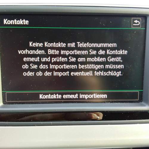 Es sind keine Kontakte vorhanden?!