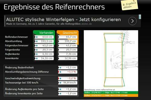 Reifenrechner