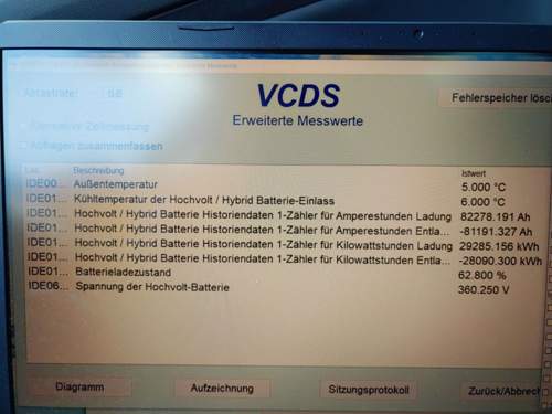 GTE Batterie Werte