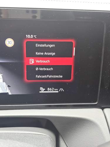 Auswahl Momentanverbrauch