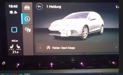 Startstopfehleranzeige
