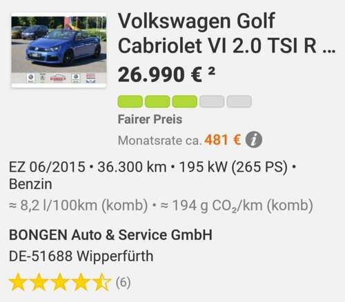 Golf R blau